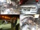 آتش گرفتن خودرو سمند در شهر بن+تصاوير