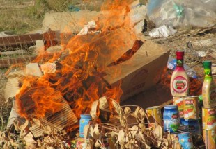 معدوم‌سازي 2 هزار و 557 کيلوگرم مواد غذايي فاسد در لردگان