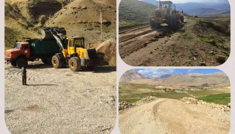عمليات شن ريزی و بهسازی محور روستايی يوسف آباد تکمیل شد