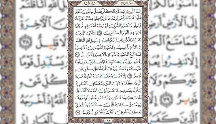 شروع صبح با قرآن کریم صفحه 193