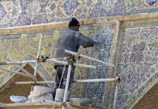 تکميل عمليات مرمت محوطه مسجد جامع نقنه در چهارمحال و بختياري