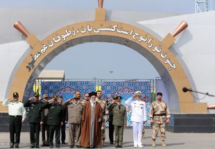 رهبر معظم انقلاب در مراسم تحلیف دانشجویان افسری ارتش حضور یافتند