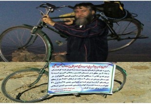 صعود کوهنورد بروجني با دوچرخه به قله کوه سياسرد/ورزش بايد در خدمت ارزش باشد