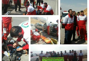 برگزاري تمرين تک مهارتي نجات در جاده در اردل+تصویر