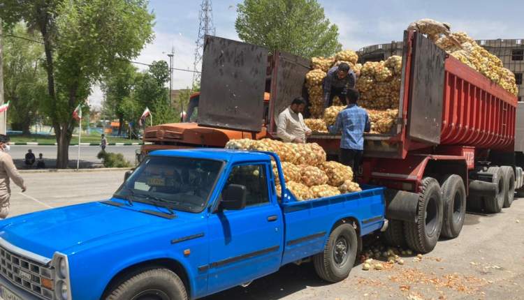 توزیع ۲۰۰ تن پیاز در بین نیازمندان بام ایران