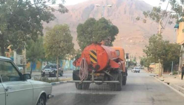 ضدعفوني مجدد معابر شهري اردل براي جلوگيري از شيوع کرونا