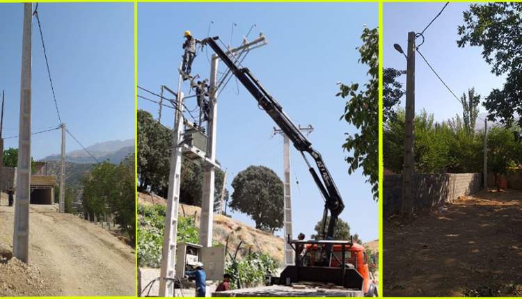 رفع حریم و بهینه سازی شبکه های برق رسانی در سه روستای شهرستان کوهرنگ
