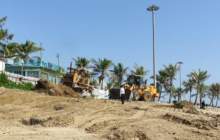 تخریب دیوار ویلاهای اختصاصی دولتی در جزیره قشم