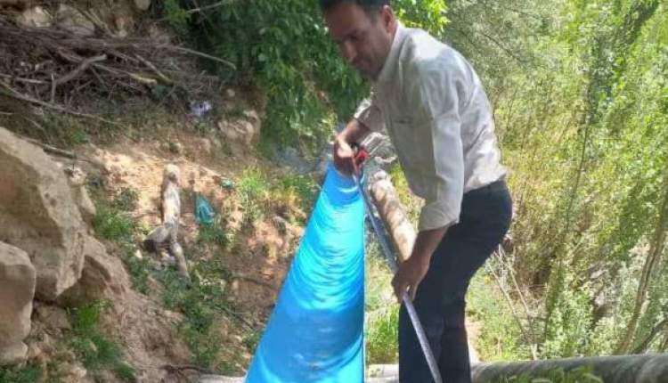 اجراي پروژه تکميل کانال ولوله گذاري عزيز آباد سفلي