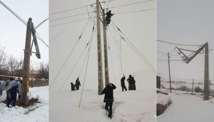 خسارت  100 میلیارد ریالی برف به شبکه های برق‌رسانی استان چهارمحال وبختیاری