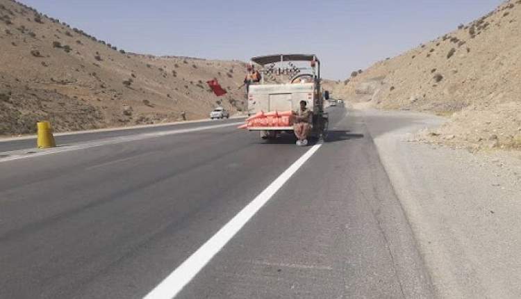 اجرای ۲۳۰ کیلومتر خط‌کشی محورهای چهارمحال‌ و بختیاری