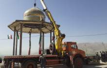 رونمایی از گنبد مقبره شهید گمنام شهر پردنجان  