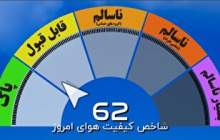 کیفیت هوای چهارمحال و بختیاری قابل قبول