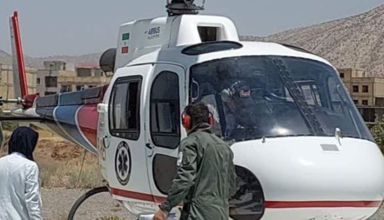 پرواز بالگرد اورژانس برای نجات مادر باردار