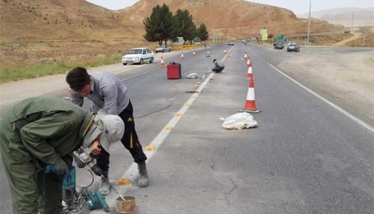 اجرای ۵۰۰ کیلومتر خط ‌کشی در محورهای چهارمحال‌و‌بختیاری