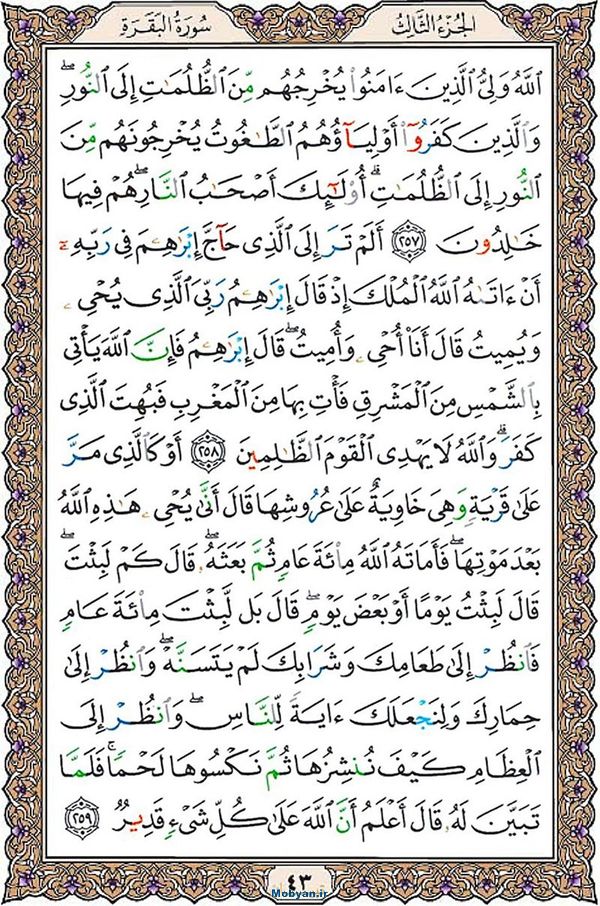 شروع صبح با قرآن کریم صفحه 43